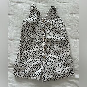 Girl’s Billabong Black and White Spotted Romper